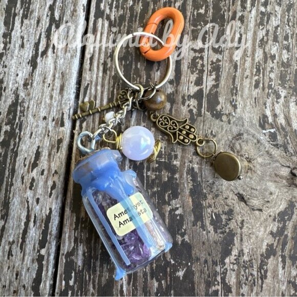 Alquimia Brown Key & Card Holder with Blue Accents - Picture 2 of 2